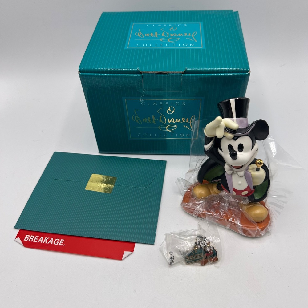 WDCC Magician Mickey Mouse On With The Show 1997 Membership Figurine Box Pin